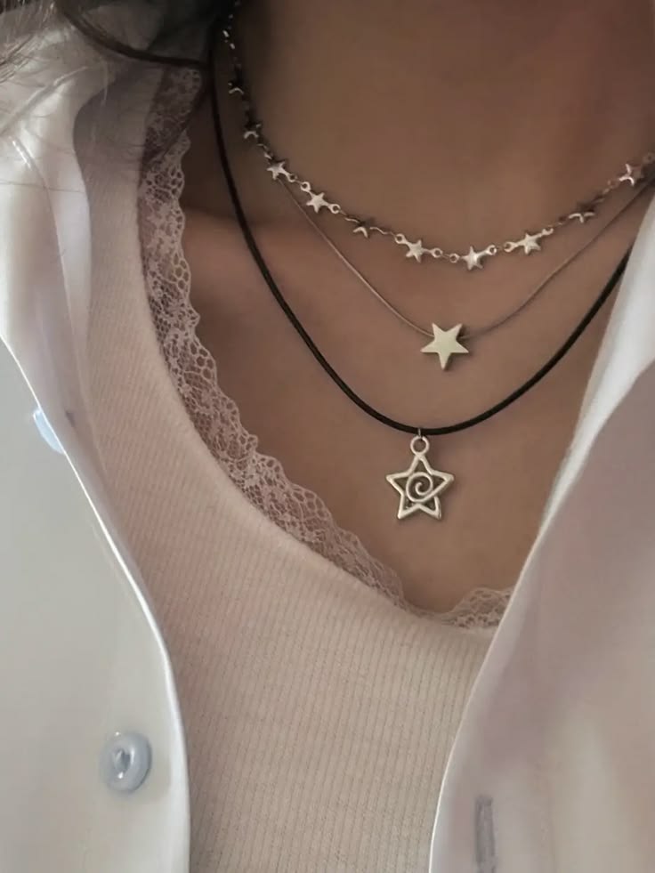 گردنبند سه لاین ستاره و اسپیرال